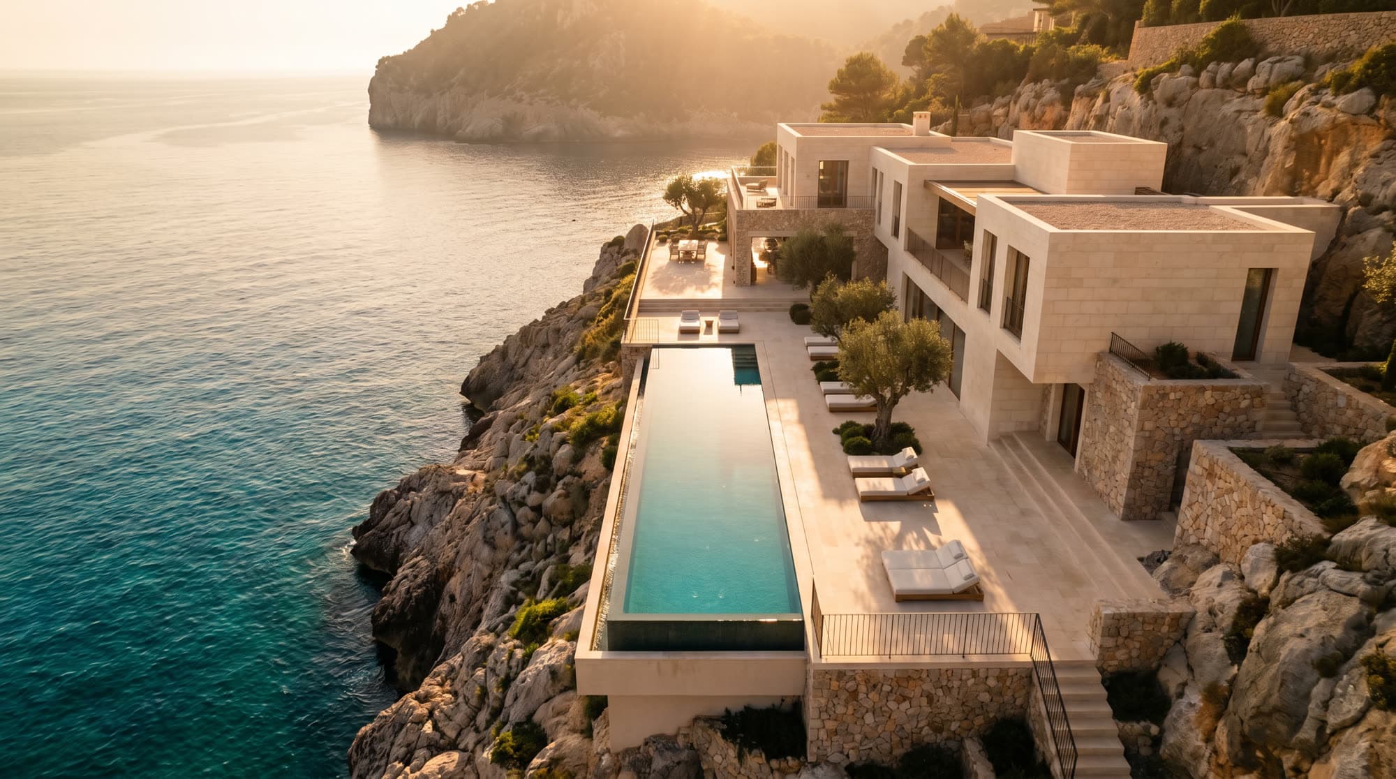 The coast north of Sóller from above